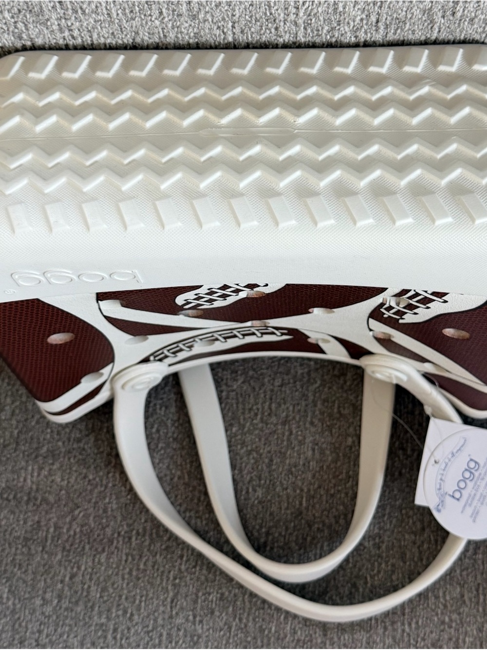 BOGG BAG Fair Catch White & Brown Football-Pattern Tote - Picture 3 of 4